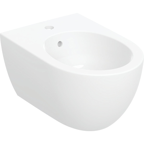 GEBERIT Bidet wiszący ACANTO, B35.5cm, H27.5cm, T53cm, z przelewem, z otworem na baterię, KeraTect
