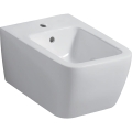 GEBERIT Bidet wiszący ICON SQUARE, B35cm, H26cm, T54cm, a, z przelewem, z otworem na baterie, KeraTect