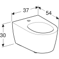 GEBERIT Bidet wiszący ONE, ukryte mocowania, biały-mat