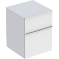 GEBERIT Boczna szafka ICON z dwoma szufladami 45 cm x 60 cm x 47,6 cm biały / lakierowany matowy, biały / matowy