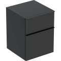 GEBERIT Boczna szafka ICON z dwoma szufladami 45 cm x 60 cm x 47,6 cm lava / lakierowany matowy, lava / matowy