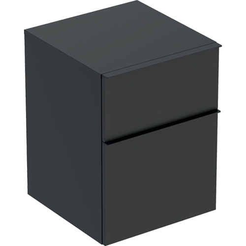 GEBERIT Boczna szafka ICON z dwoma szufladami 45 cm x 60 cm x 47,6 cm lava / lakierowany matowy, lava / matowy