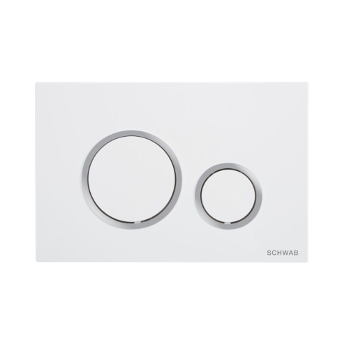 SCHWAB VELA przycisk spłukujący, biały/ chrom