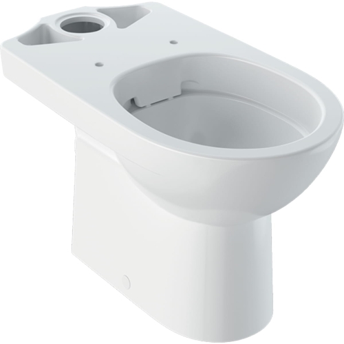 GEBERIT Miska stojąca WC SELNOVA do spłuczki nasadzanej, lejowa, B36cm, H40cm, T68cm, częściowo ukryte mocowania, odpływ poziomy, Rimfree