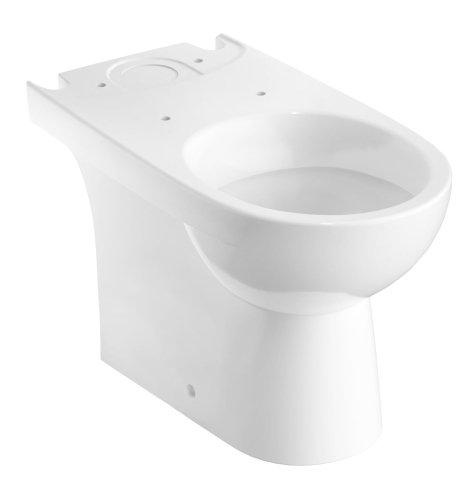 GEBERIT Miska stojąca WC SELNOVA do spłuczki nasadzanej, lejowa, B35.5cm, H40cm, T66cm, częściowo ukryte mocowania, odpływ uniwersalny, Rimfree