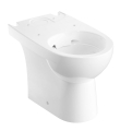 GEBERIT Stojąca miska WC do spłuczki nasadzanej, lejowa SELNOVA Compact, B35.5cm, H40cm, T60cm, krótka, częściowo ukryte mocowania, odpływ uniwersalny, Rimfree