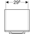 GEBERIT Szafka boczna SELNOVA SQUARE, B33cm, H85cm, T29.7cm, z jednymi drzwiami, biały
