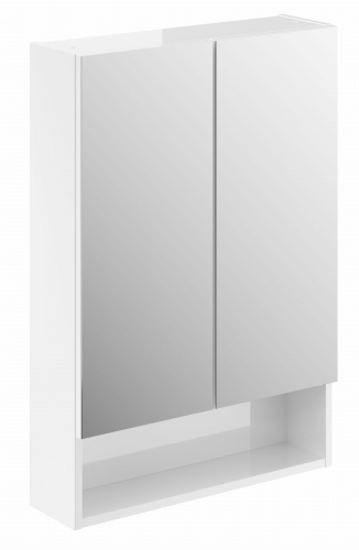 GEBERIT Szafka z lustrem SELNOVA SQUARE , B58.8cm, H85cm, T17.5cm, z dwojgiem drzwi, biały