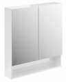 GEBERIT Szafka z lustrem SELNOVA SQUARE , B78.8cm, H85cm, T17.5cm, z dwojgiem drzwi, biały