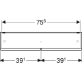 GEBERIT Szafka z lustrem SELNOVA SQUARE , B78.8cm, H85cm, T17.5cm, z dwojgiem drzwi, biały