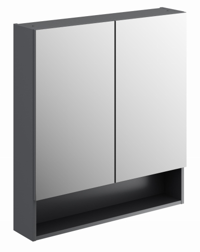 GEBERIT Szafka z lustrem SELNOVA SQUARE , B78.8cm, H85cm, T17.5cm, z dwojgiem drzwi, lava