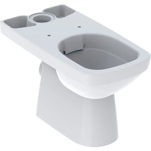 GEBERIT Stojąca miska WC SELNOVA SQUARE do spłuczki nasadzanej, lejowa, B35cm, H40cm, T68cm, częściowo ukryte mocowania, odpływ poziomy, Rimfree