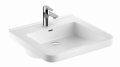 GEBERIT Umywalka SELNOVA COMFORT, B55cm, H15.5cm, T52.5cm, z przelewem, z otworem na baterię,dla niepełnosprawnych