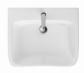 GEBERIT Umywalka SELNOVA COMFORT, B65cm, H15cm, T55cm, z przelewem, z otworem na baterię,dla niepełnosprawnych