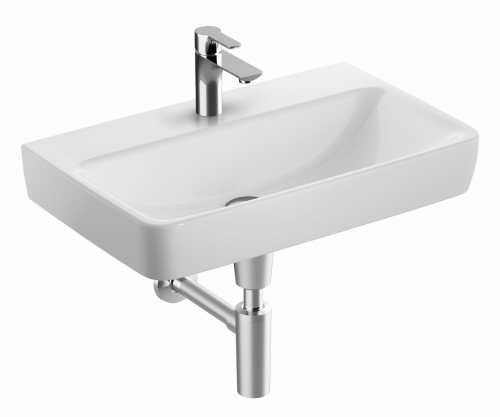 GEBERIT Umywalka SELNOVA Compact, B65cm, H17.5cm, T40cm, bez przelewu, z otworem na baterię
