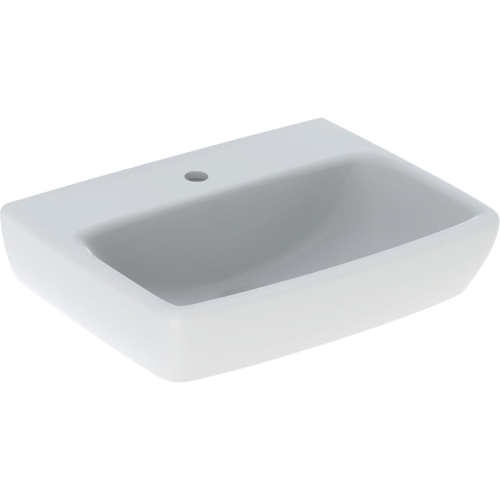 GEBERIT Umywalka SELNOVA SQUARE kompaktowa, B45cm, H16cm, T35cm, bez przelewu, z otworem na baterię