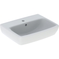 GEBERIT Umywalka SELNOVA SQUARE kompaktowa, B45cm, H16cm, T35cm, z przelewem, z otworem na baterię