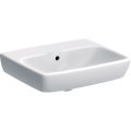 GEBERIT Umywalka SELNOVA SQUARE kompaktowa, B50cm, H17cm, T42cm, z przelewem, bez otworu na baterię