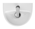 GEBERIT Umywalka SELNOVA kompaktowa, B36cm, H15cm, T29cm, z przelewem, z otworem na baterię