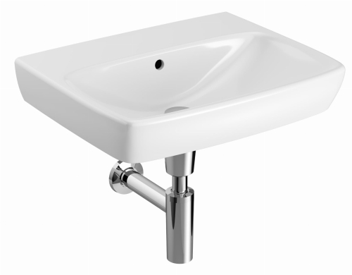 GEBERIT Umywalka SELNOVA SQUARE , B55cm, H17.5cm, T44cm, z przelewem, bez otworu na baterię