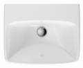 GEBERIT Umywalka SELNOVA SQUARE , B55cm, H17.5cm, T44cm, z przelewem, bez otworu na baterię
