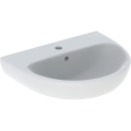 GEBERIT Umywalka SELNOVA, B55cm, H18cm, T44cm, z przelewem, z otworem na baterię