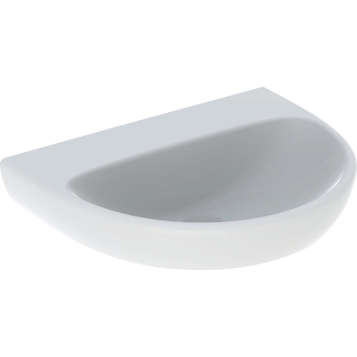 GEBERIT Umywalka SELNOVA, B60cm, H18cm, T48cm, bez przelewu, bez otworu na baterię