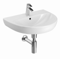 GEBERIT Umywalka SELNOVA, B60cm, H18cm, T48cm, z przelewem, z otworem na baterię