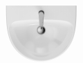 GEBERIT Umywalka SELNOVA, B60cm, H18cm, T48cm, z przelewem, z otworem na baterię