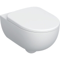GEBERIT Zestaw SELNOVA PREMIUM  miska wisząca WC, lejowa, B36cm, H38cm, T53cm, ukryte mocowania, Rimfree, z deską sedesową, mocowanie od góry