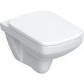 GEBERIT Zestaw SELNOVA SQUARE  miska wisząca WC, lejowa, B35.5cm, H39cm, T53cm, Rimfree, z deską sedesową, mocowanie od góry, wolne opadanie, z wypinanymi zawiasami, zachodząca pokrywa deski sedesowej, antybakteryjna