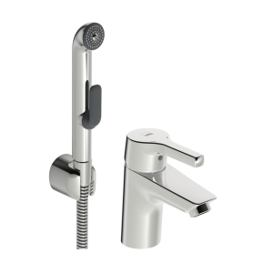 ORAS SAGA STYLE bateria umywalkowa stojąca z rączką Bidetta, chrom