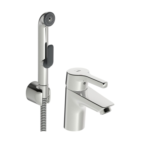 ORAS SAGA STYLE bateria umywalkowa stojąca z rączką Bidetta, chrom