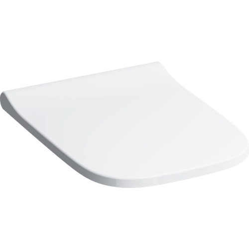 GEBERIT Deska sedesowa SMYLE SQUARE, mocowanie z góry, wolne opadanie, zachodząca pokrywa deski sedesowej, slim design