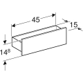 GEBERIT Półka ścienna SMYLE SQUARE, B45cm, H14.8cm, T15cm, otwarta, biały