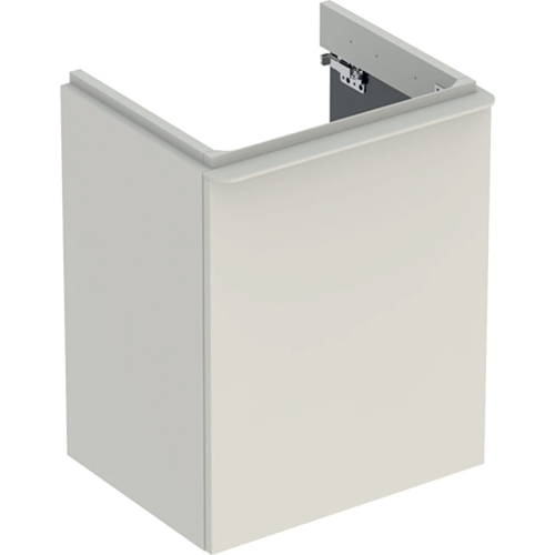 GEBERIT Szafka pod umywalke kompaktową SMYLE SQUARE, B49.2cm, H61.7cm, T40.6cm, z jednymi drzwiami, z zawiasem po lewej stronie, sand grey