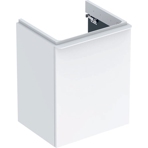 GEBERIT Szafka pod umywalke kompaktową SMYLE SQUARE, B49.2cm, H61.7cm, T40.6cm, z jednymi drzwiami, z zawiasem po prawej stronie, biały