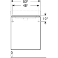 GEBERIT Szafka pod umywalkę SMYLE SQUARE, B53.6cm, H61.7cm, T43.3cm, z jednymi drzwiami, z lewej stronie, biały