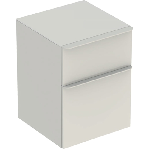 GEBERIT Szafka SMYLE SQUARE boczna, B45cm, H60cm, T47cm, z dwoma szufladami, sand grey