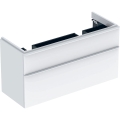 GEBERIT Szafka SMYLE SQUARE pod podwójną umywalkę, B118.4cm, H61.7cm, T47cm, z dwoma szufladami, biały