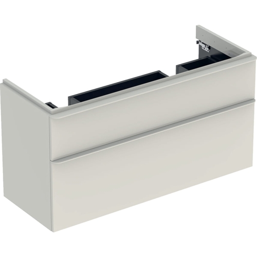 GEBERIT Szafka SMYLE SQUARE pod podwójną umywalkę, B118.4cm, H61.7cm, T47cm, z dwoma szufladami, sand grey