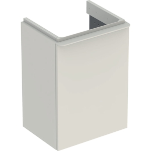 GEBERIT Szafka SMYLE SQUARE pod umywalkę kompaktową, B44.2cm, H61.7cm, T35.6cm, z jednymi drzwiami, z zawiasem po lewej stronie, sand grey