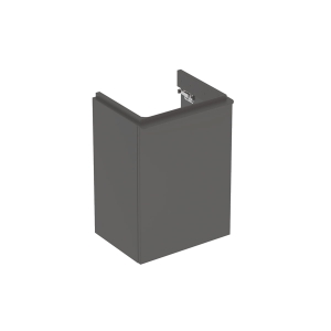 GEBERIT Szafka SMYLE SQUARE pod umywalkę kompaktową, B44.2cm, H61.7cm, T35.6cm, z jednymi drzwiami, z zawiasem po prawej stronie, lava
