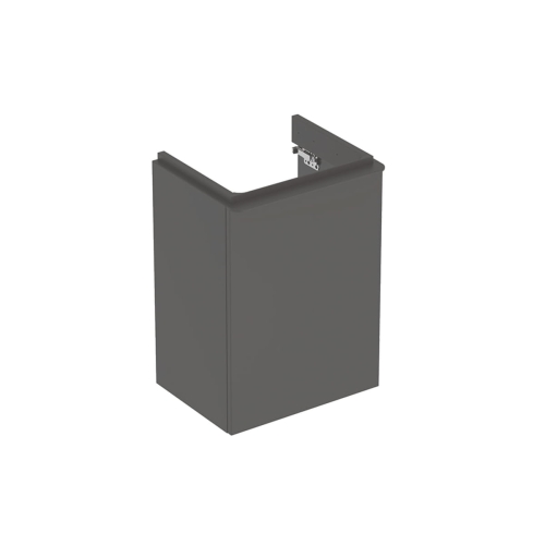GEBERIT Szafka SMYLE SQUARE pod umywalkę kompaktową, B44.2cm, H61.7cm, T35.6cm, z jednymi drzwiami, z zawiasem po prawej stronie, lava
