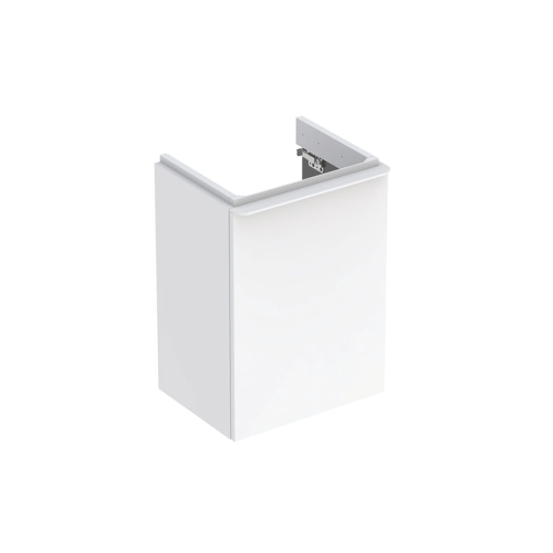 GEBERIT Szafka SMYLE SQUARE pod umywalkę kompaktową, B44.2cm, H61.7cm, T35.6cm, z jednymi drzwiami, z zawiasem po prawej stronie, biały