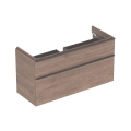 GEBERIT Szafka SMYLE SQUARE pod umywalkę, B118.4cm, H61.7cm, T47cm, z dwoma szufladami, Orzech włoski hickory