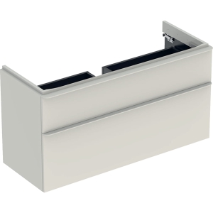 GEBERIT Szafka SMYLE SQUARE pod umywalkę, B118.4cm, H61.7cm, T47cm, z dwoma szufladami, sand grey