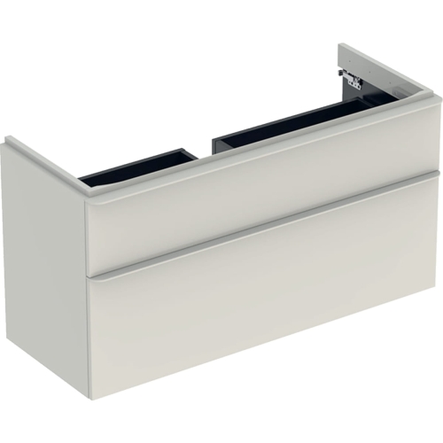 GEBERIT Szafka SMYLE SQUARE pod umywalkę, B118.4cm, H61.7cm, T47cm, z dwoma szufladami, sand grey