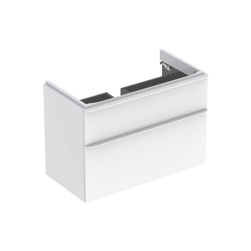 GEBERIT Szafka SMYLE SQUARE pod umywalkę, B88.4cm, H61.7cm, T47cm, z dwoma szufladami, biały