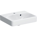 GEBERIT Umywalka SMYLE SQUARE kompaktowa, B45cm, H16cm, T36cm, z przelewem, z otworem na baterię, KeraTect